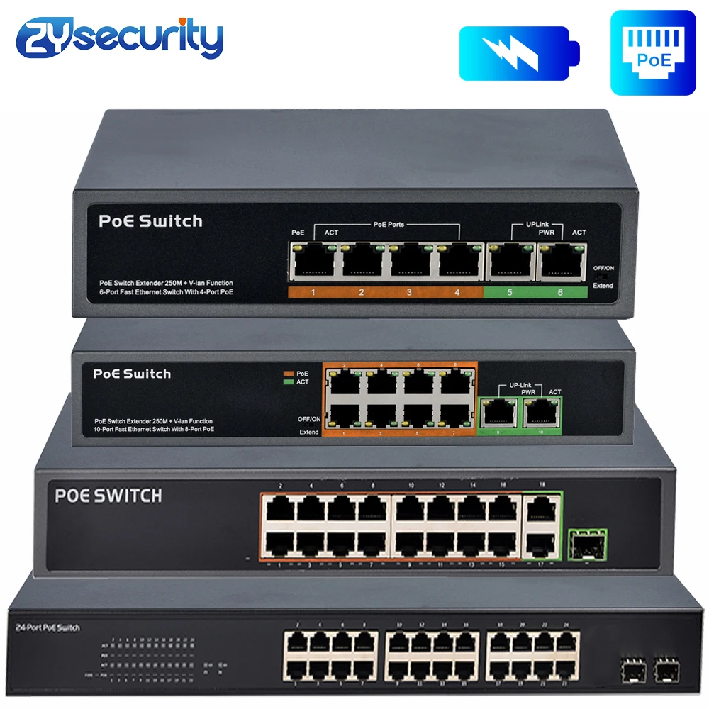 4 8 16 24 Port Poe Switch IEEE - Ethernet Switch 8 Port 评论和价格