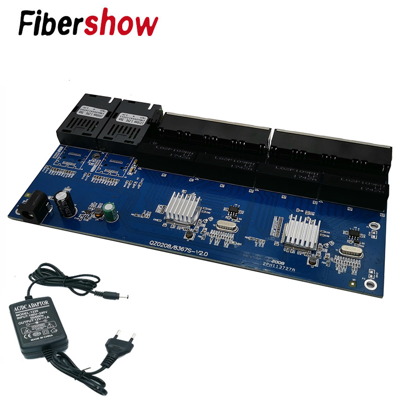 Gigabit Ethernet switch Fiber  - Ethernet Switch 8 Port 评论和价格