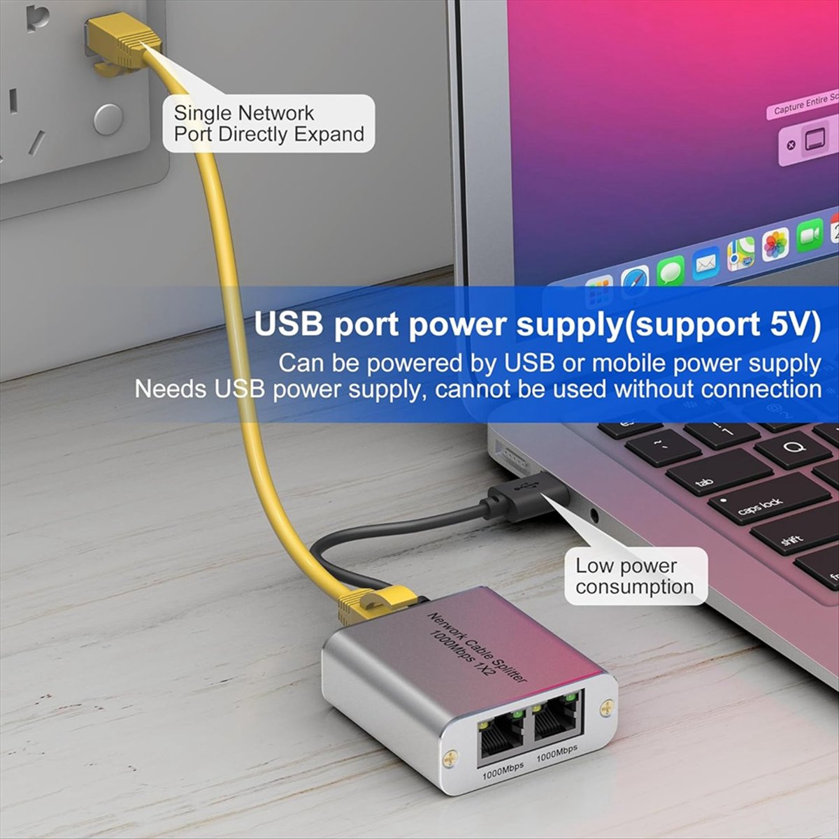 ABGN Ethernet Splitter 1 to 2  - Ethernet Switch 8 Port 评论和价格