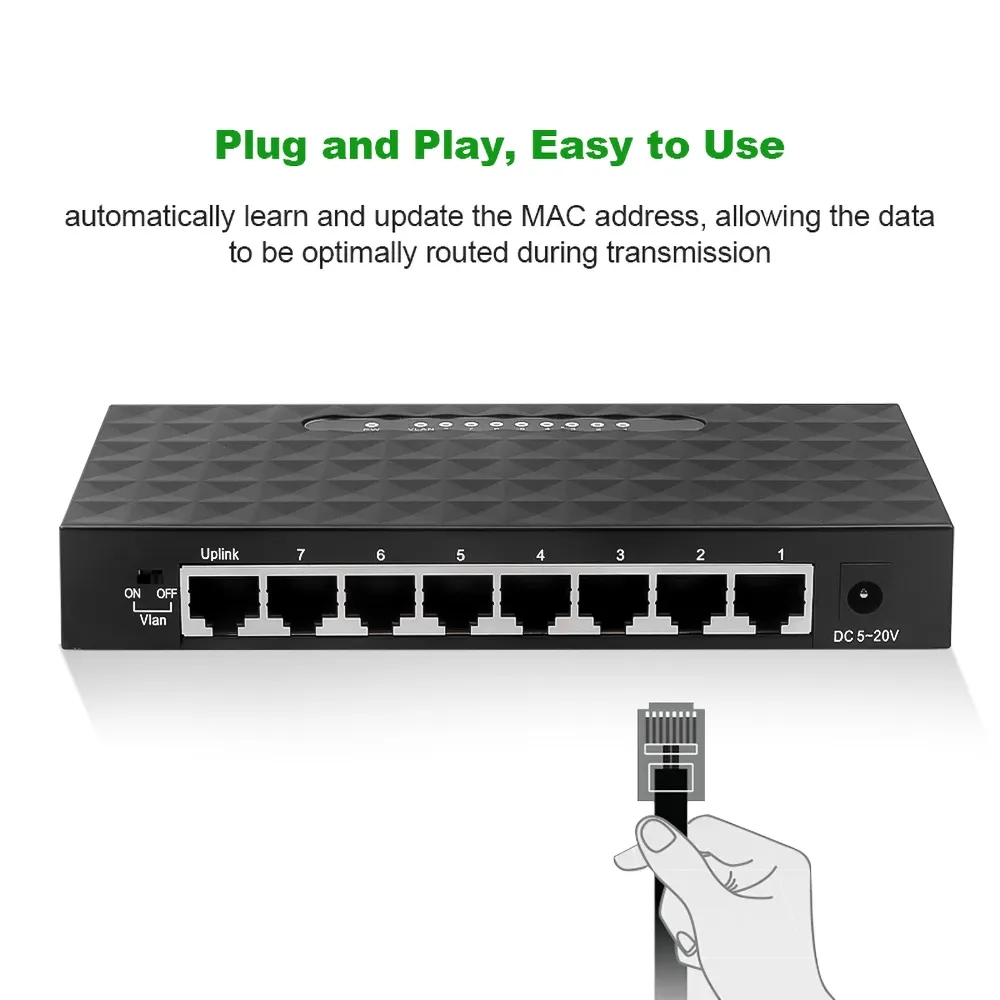 8 Port Gigabit Data Switch 100 - Ethernet Switch 8 Port 评论和价格